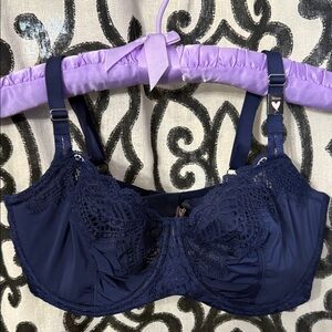 NWT Victoria's Secret 36DD Navy Lace Dream Angels No Padding Push-up Bra